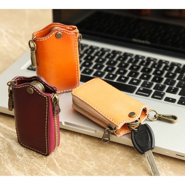Lastra Leather Key Ring Case
