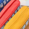 Cartoon City Bus Pencil Pouch Large Canvas Zipper Bag
