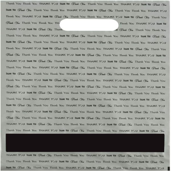 9" x 12" Die Cut Handle Plastic Bag