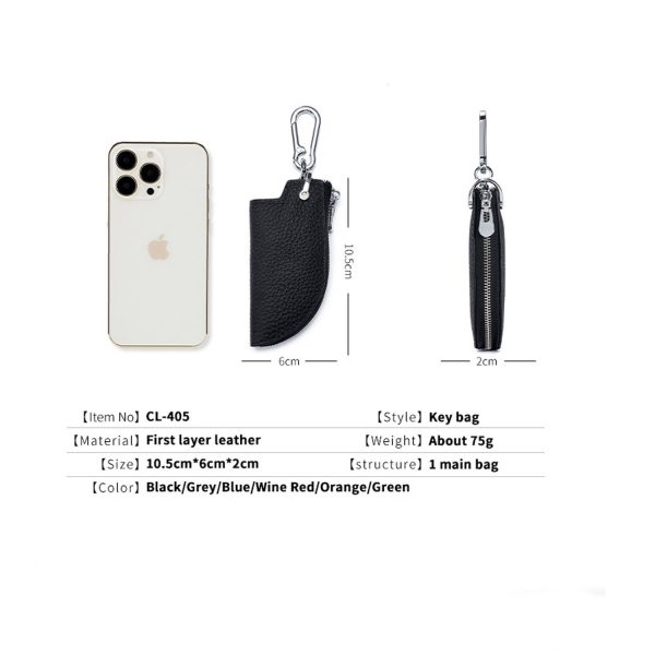 cowhide waist-hanging car key case