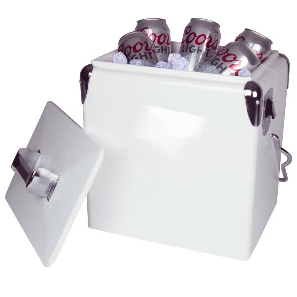 Light Retro Ice Chest Cooler with Bottle Opener 13L