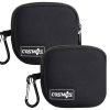 2 Pack Mini Neoprene Travel Pouches w/ Carabiner