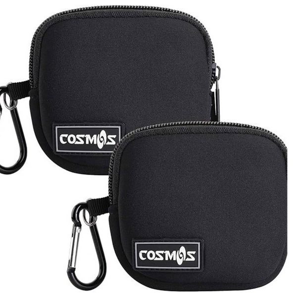 2 Pack Mini Neoprene Travel Pouches w/ Carabiner