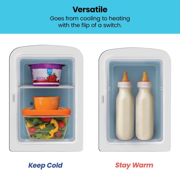 4L Portable Mini Mirrored Multi-Function Fridge