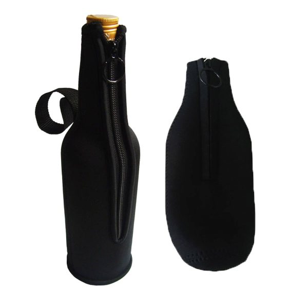 Neoprene Waterproof Zippered Bottle Sleeve