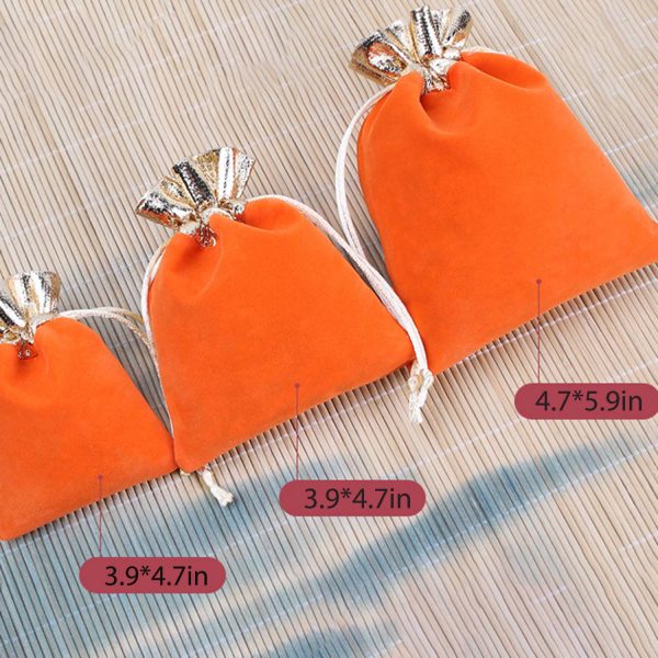 Velvet Two Tone Drawstring Jewelry Pouch