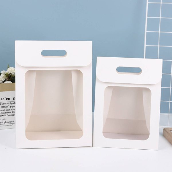 Kraft Paper Cute Gift Bags W/ Clear Window