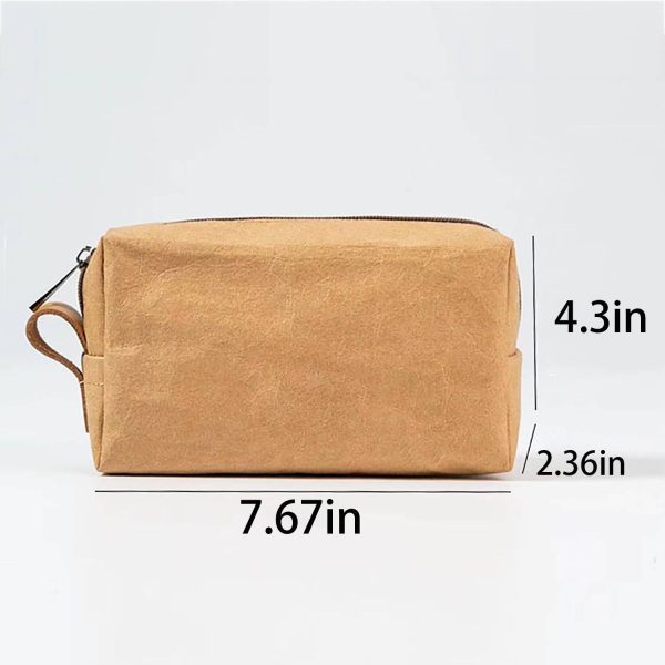 Eco Friendly Washable Paper Travel Toiletry Bag