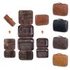 3 in 1 Waterproof PU Leather Travel Toiletry Bag