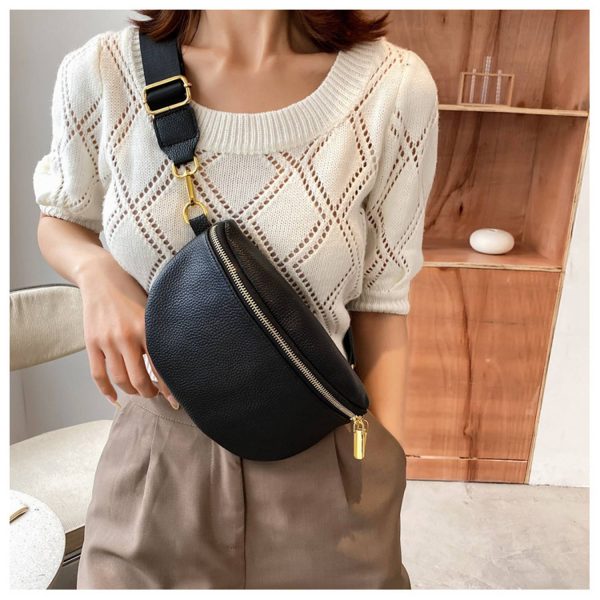 Adjustable Strap PU Leather Crossbody Bag