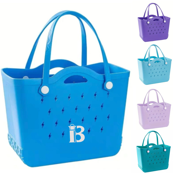 Open Top EVA Beach Tote Bag w/ Hole