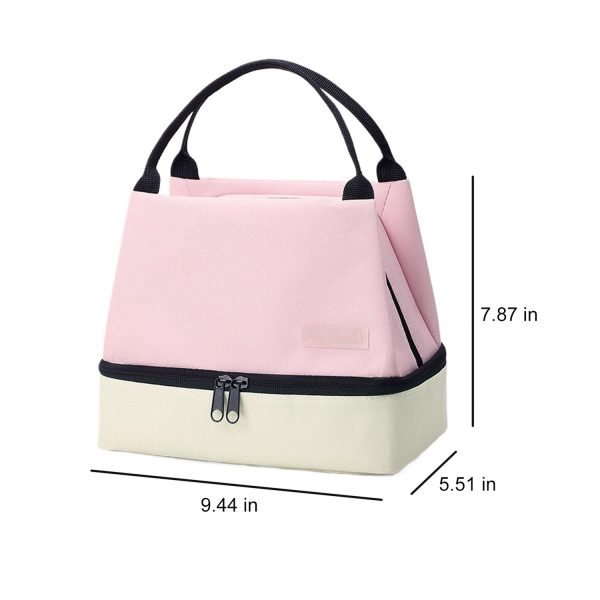 Two Tone Dual Layer Oxford Insulated Lunch Bag