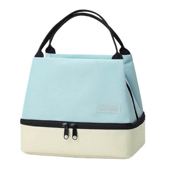 Two Tone Dual Layer Oxford Insulated Lunch Bag
