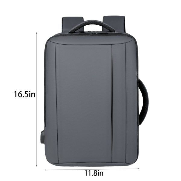 Waterproof Polyester Travel Backpack w/ USB Charging Port