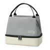 Two Tone Dual Layer Oxford Insulated Lunch Bag