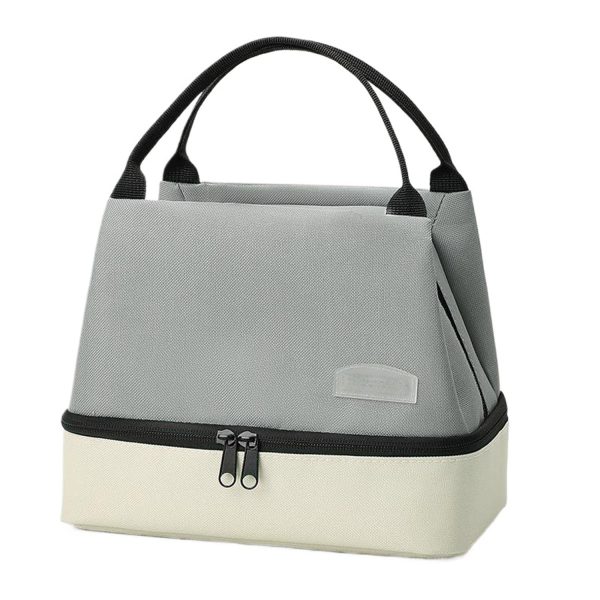 Two Tone Dual Layer Oxford Insulated Lunch Bag