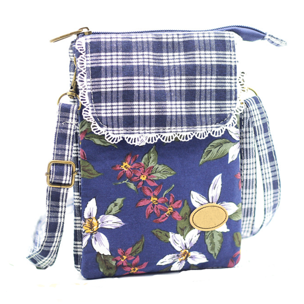 Cotton Multi Pockets Crossbody Phone Bags