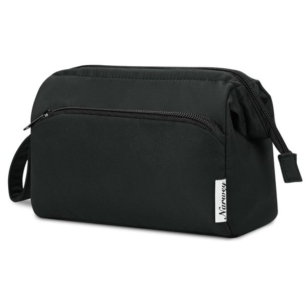 Large Capacity Wide Open Oxford Zipper Cosmetic Bag