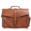 15.6 Inch Large Capacity PU Leather Laptop Bag Briefcase
