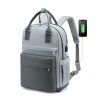 Waterproof Polyester USB Laptop Backpack w/ Luggage Strap