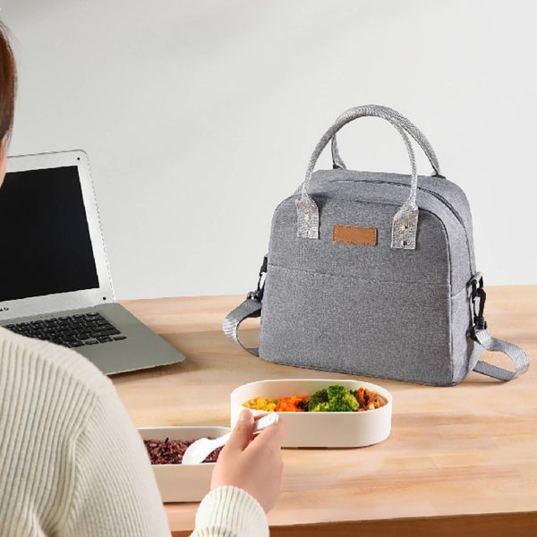 Oxford Insulated Lunch Crossbody Tote Bag