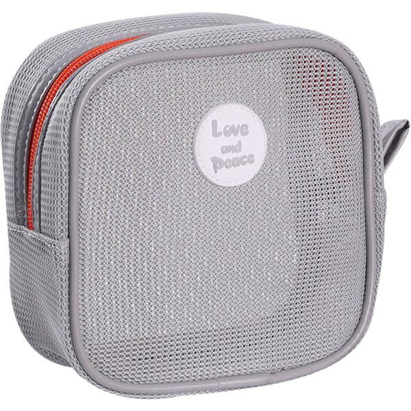 Mini Mesh Clear Zippered Toiletry Bag