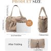 Foldable Nylon Zipper Tote Shoulder Bag