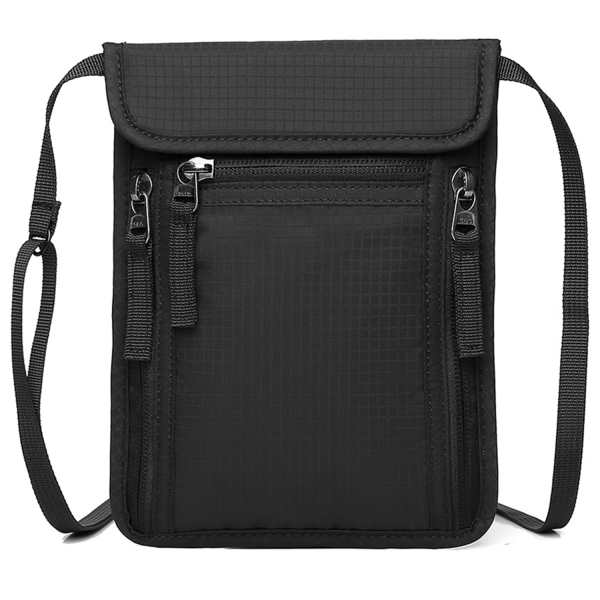 Adjustable Strap RFID Blocking Nylon Travel Organizer Bag