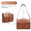 15.6 Inch Large Capacity PU Leather Laptop Bag Briefcase