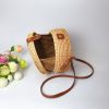 Handmade Round Rattan Crossbody Bag