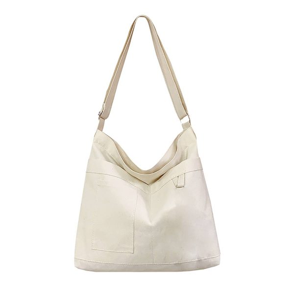 Canvas Zipper Pocket Crossbody Shoulder Bag