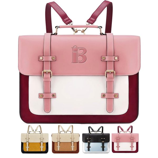 Large Capacity PU Leather Laptop Bag Backpack