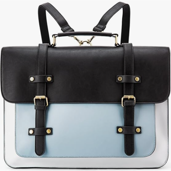 Large Capacity PU Leather Laptop Bag Backpack