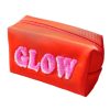 Waterproof Nylon Embroidered Letter Makeup Bag