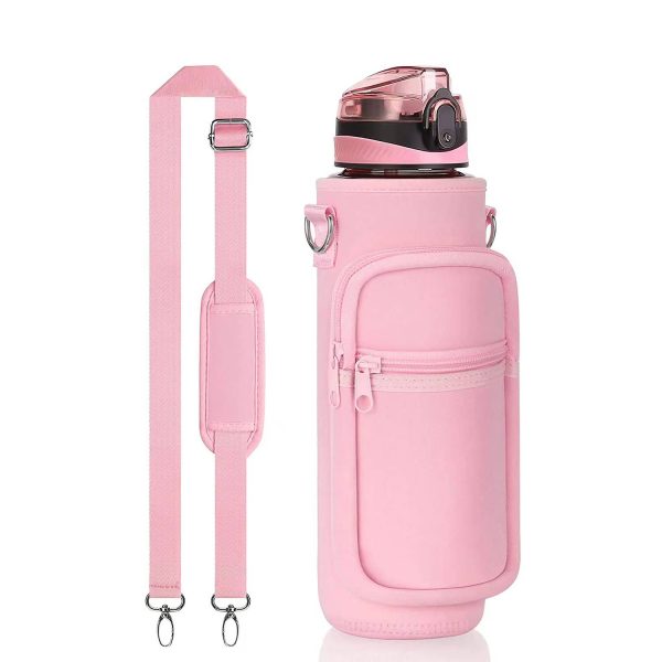 32oz Neoprene Water Bottle Sling Bag w/ Phone Pocket