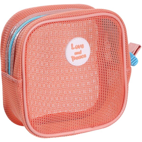 Mini Mesh Clear Zippered Toiletry Bag