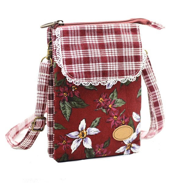 Cotton Multi Pockets Crossbody Phone Bags