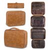 3 in 1 Waterproof PU Leather Travel Toiletry Bag