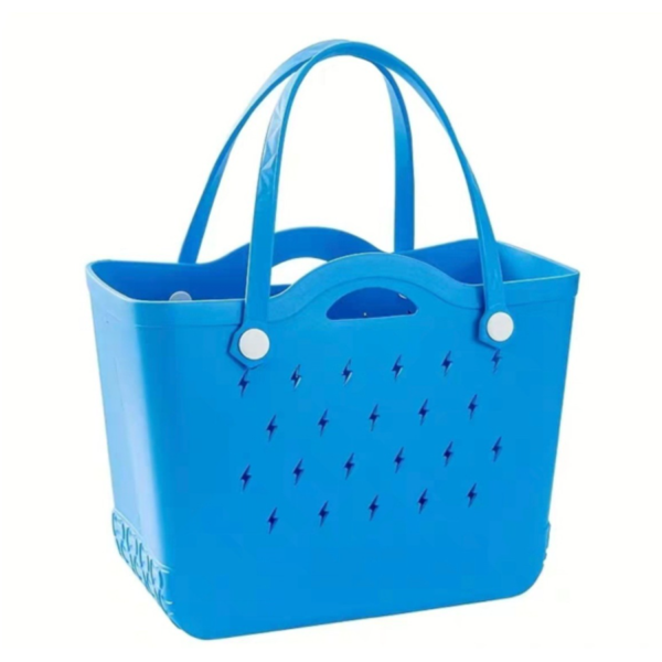 Open Top EVA Beach Tote Bag w/ Hole