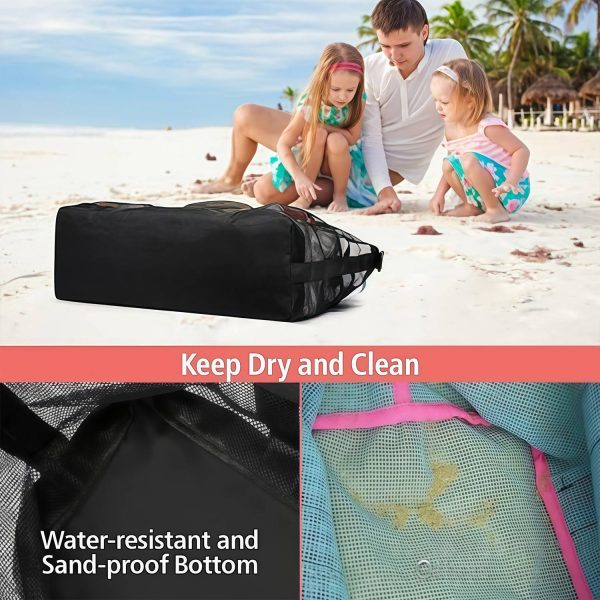 45L Large Capacity Nylon Mesh Beach Tote Bag