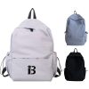 Large Capacity Solid Color Oxford Backpack