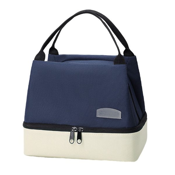 Two Tone Dual Layer Oxford Insulated Lunch Bag