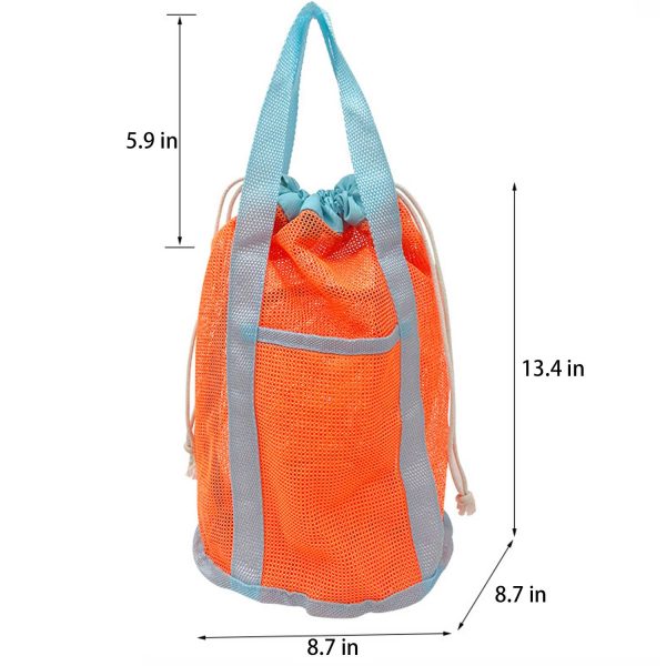 16L Polyester Mesh Beach Drawstring Bag