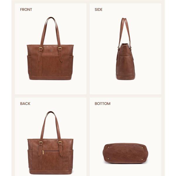 15" Waterproof PU Leather Laptop Tote bag