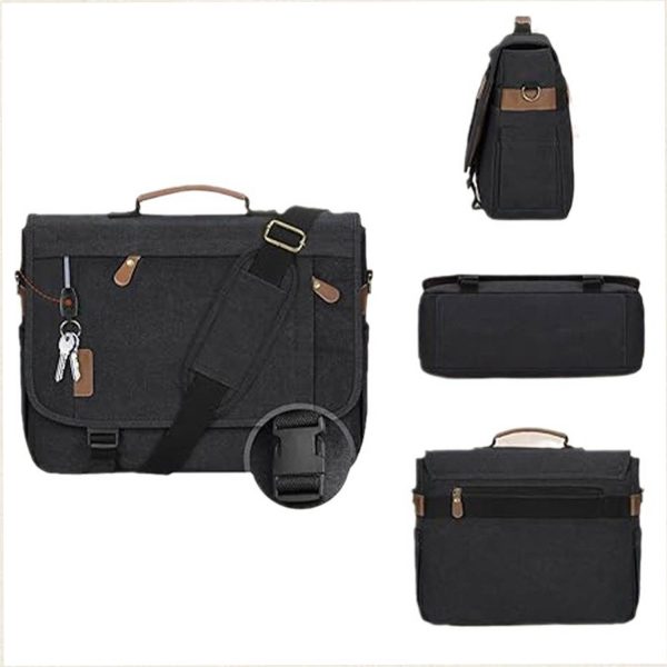 17 Inch Waterproof Canvas Laptop Crossbody Bag