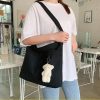 Canvas Zipper Pocket Crossbody Shoulder Bag
