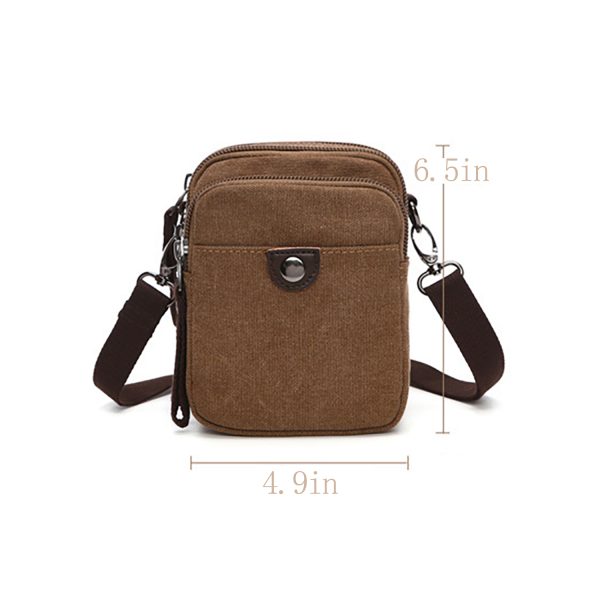 Detachable Shoulder Strap Canvas Crossbody Bag