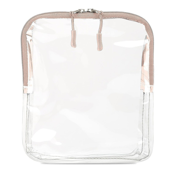 PVC Waterproof Clear Double Zipper Cosmetic Bag