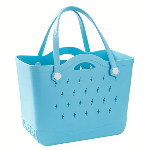 Open Top EVA Beach Tote Bag w/ Hole