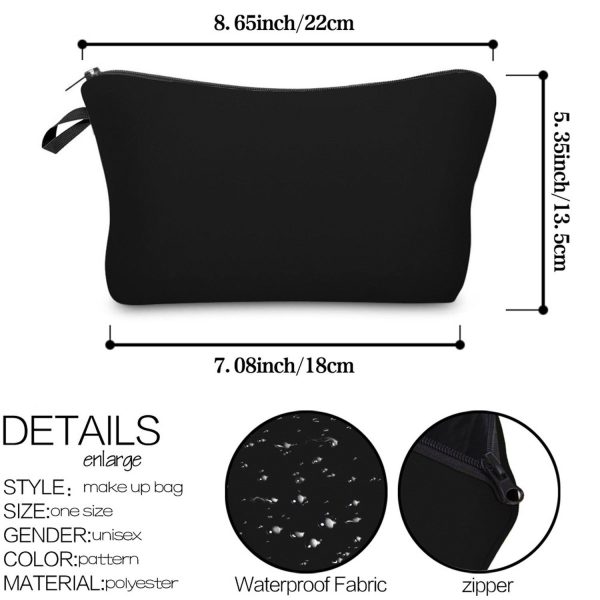Waterproof Polyester Zipper Cosmetic Bag